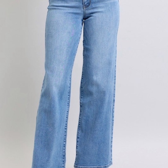 Judy Blue Light Blue Flare Jeans - Picture 3 of 6